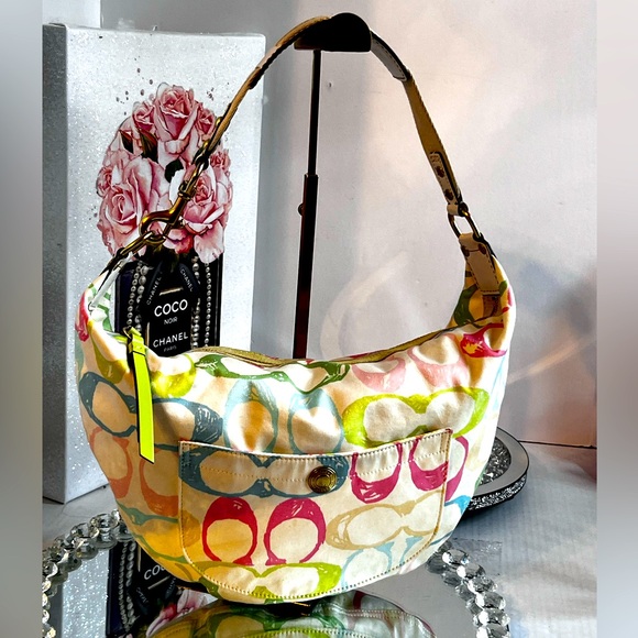 Coach Hampton Multicolor Hobo Bag - Picture 1 of 13